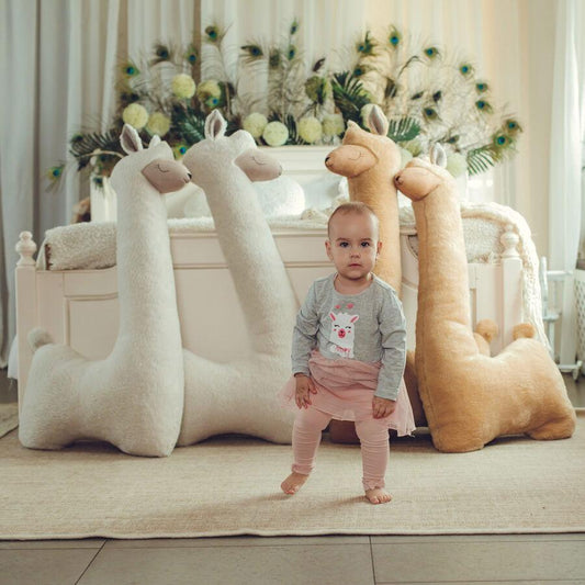 Giant Plush Toy Alpaca - Beige - Kotikauppa