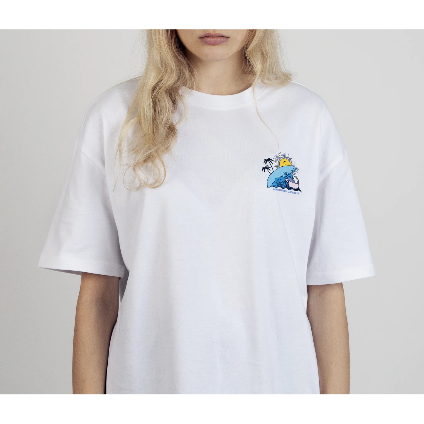 Hattifatteners Surf Trip T-Shirt Unisex - White