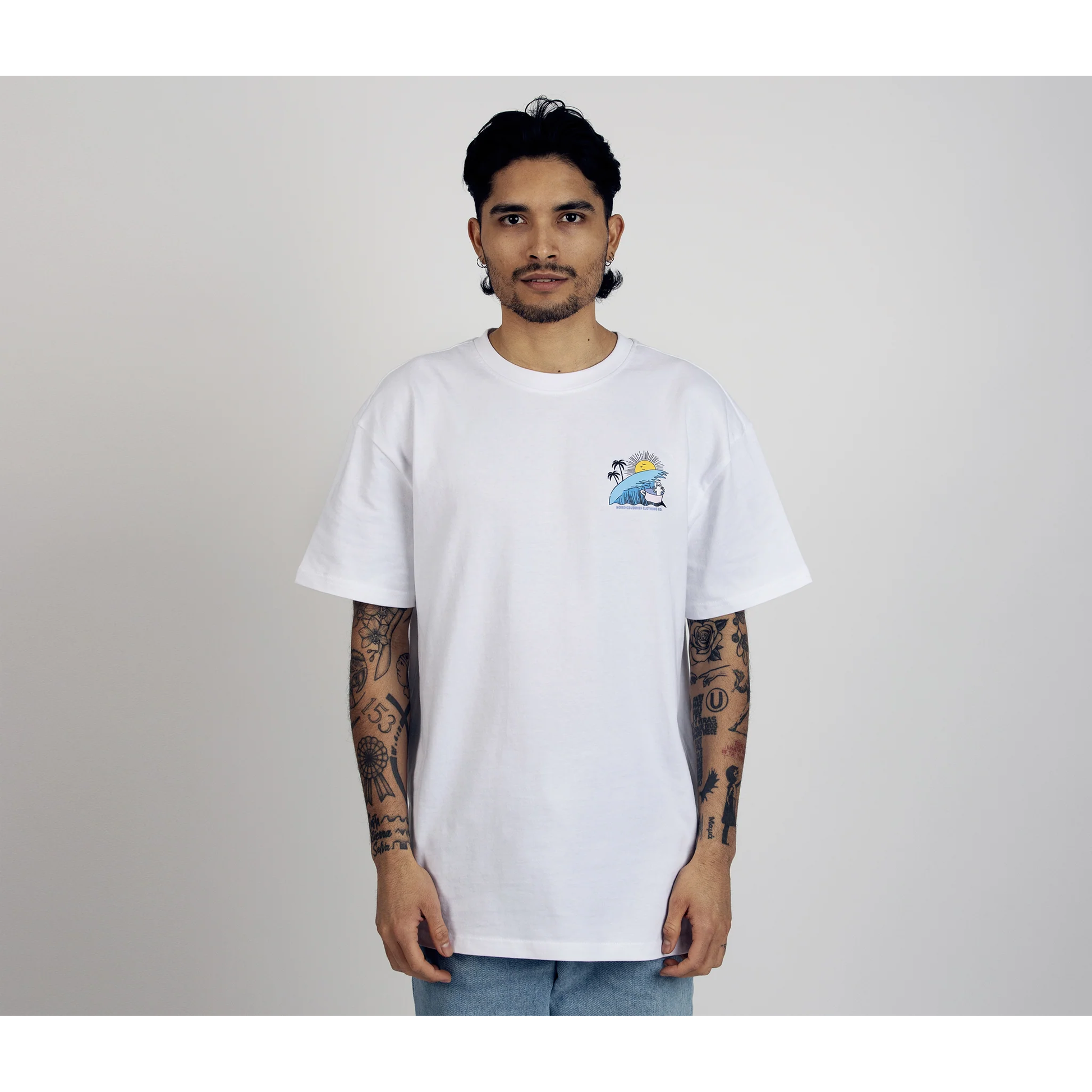 Hattifatteners Surf Trip T-Shirt Unisex - White