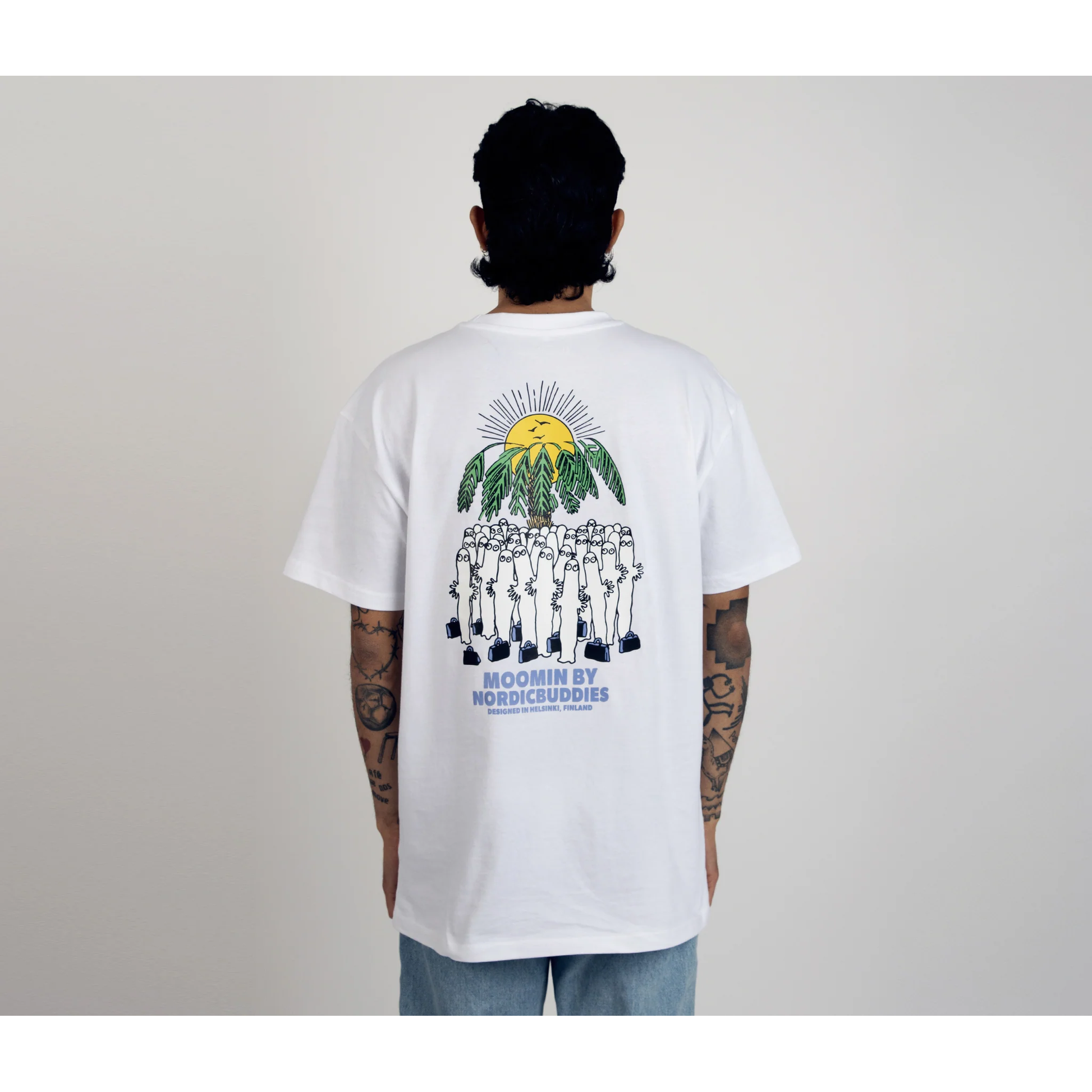 Hattifatteners Surf Trip T-Shirt Unisex - White