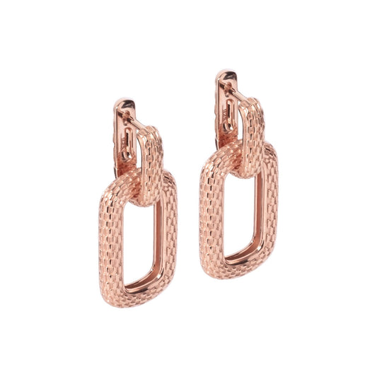 Honey Bee Hoopy Link Charm Earrings