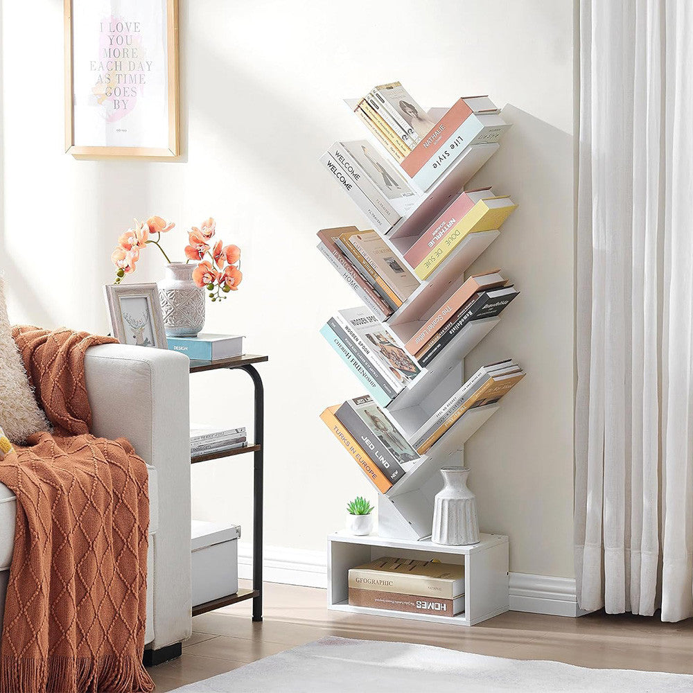 Kirjahylly työpöydälle (valkoinen)