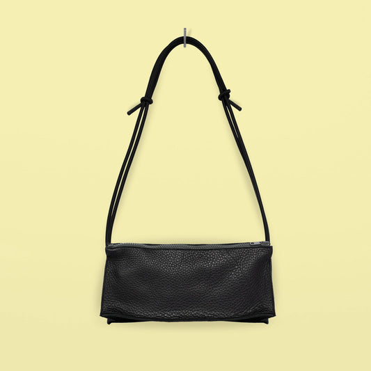 Handmade Leather Bum Bag - Black and Black - Kotikauppa