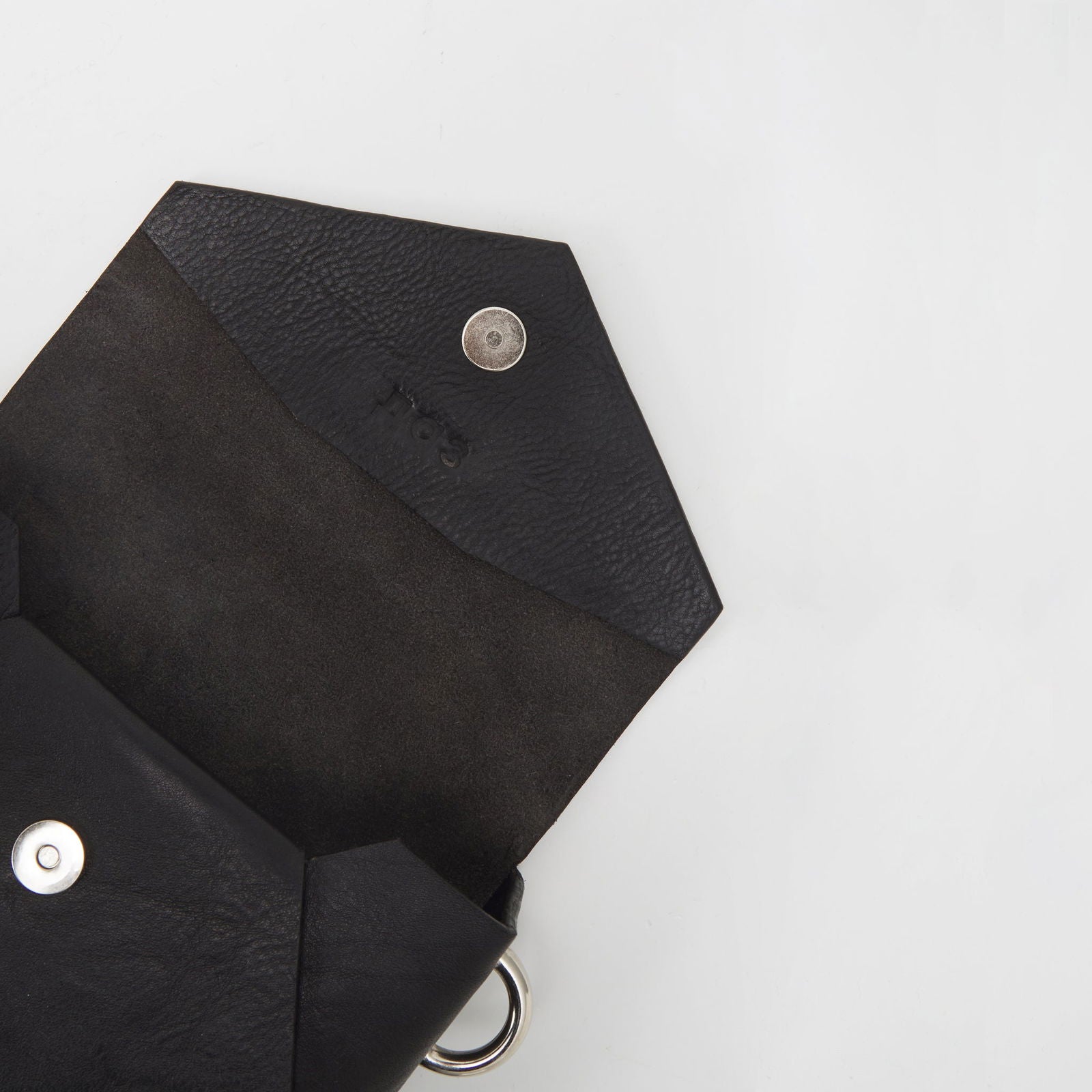 Handmade Leather Envelope Bag - Black - Kotikauppa
