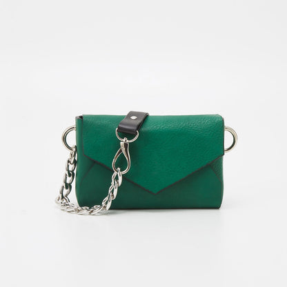 Handmade Leather Envelope Bag - Green - Kotikauppa