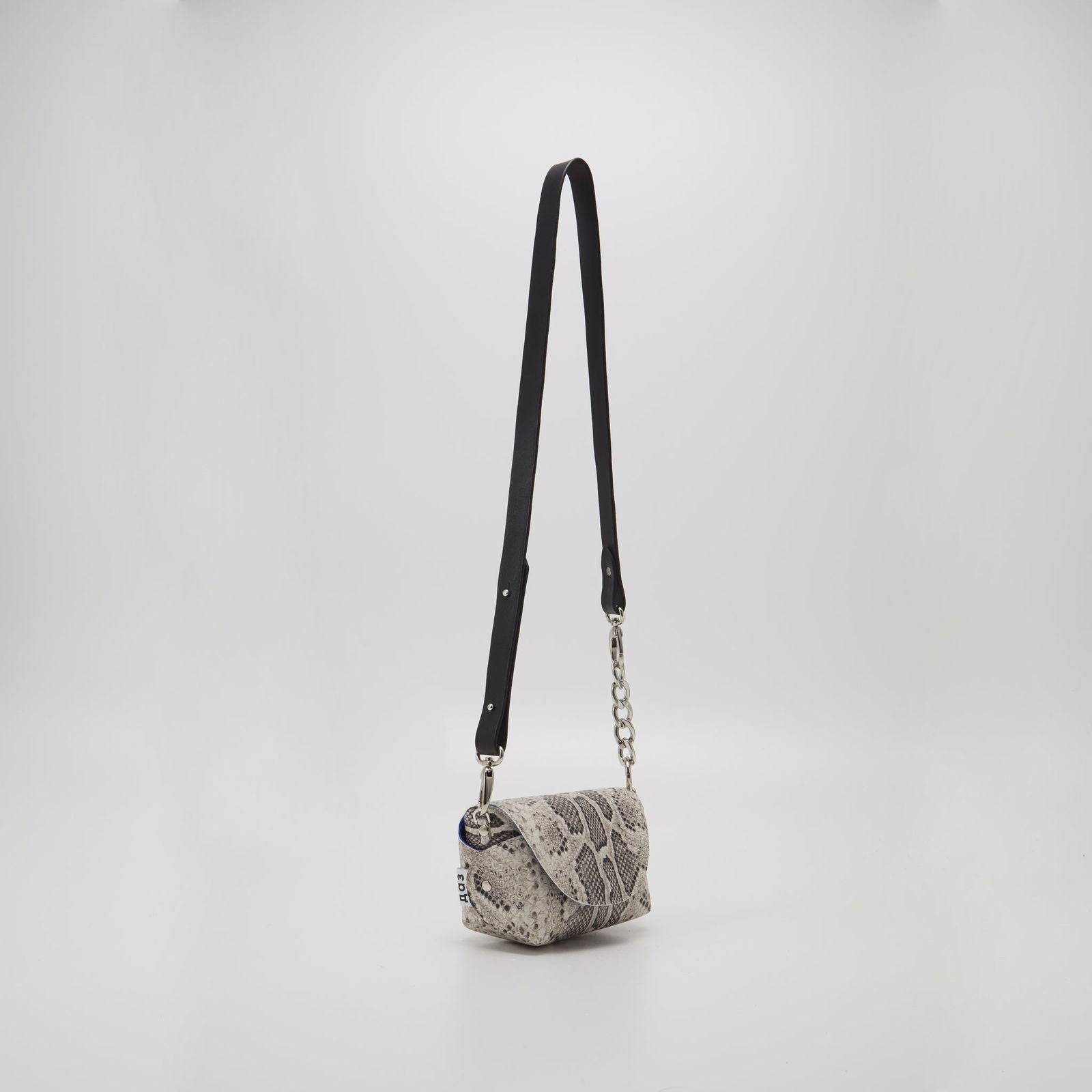 Handmade Leather Shoulder - Snake Print - Kotikauppa