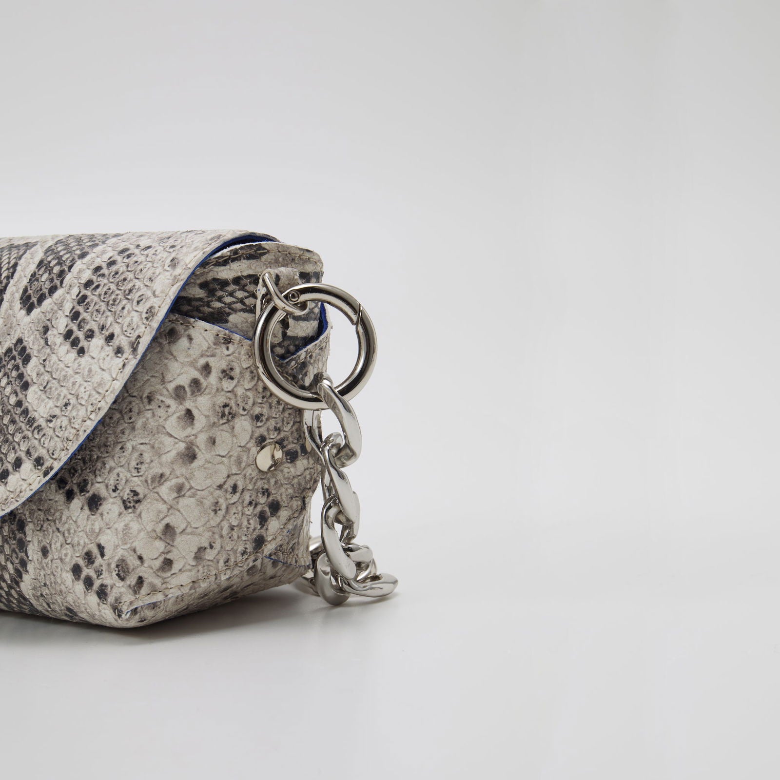 Handmade Leather Shoulder - Snake Print - Kotikauppa