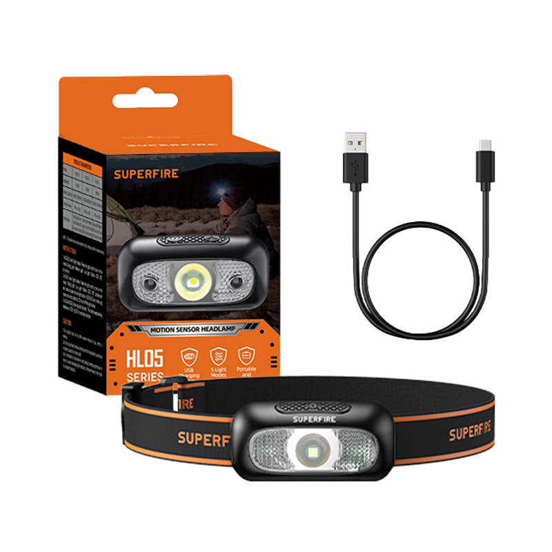 Headlight Superfire HL05-D, 110lm, USB - Kotikauppa