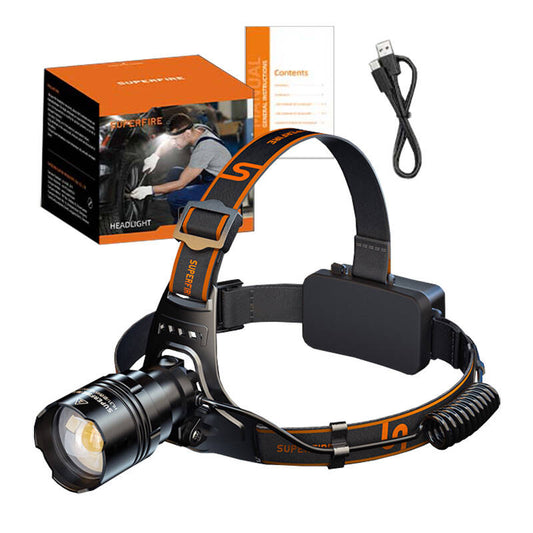 Headlight Superfire HL31, Type-C - Kotikauppa