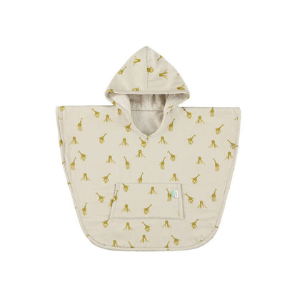 Hooded Bathing Poncho for Kids - Groovy Giraffe - Kotikauppa