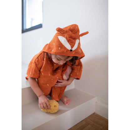 Hooded Bathing Poncho for Kids - Mr. Fox - Kotikauppa