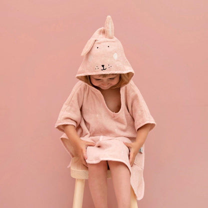 Hooded Bathing Poncho for Kids - Mrs. Rabbit - Kotikauppa