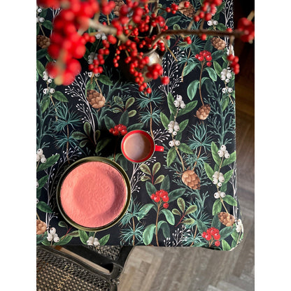 Festive Motive Christmas forest Rectangular Tablecloth