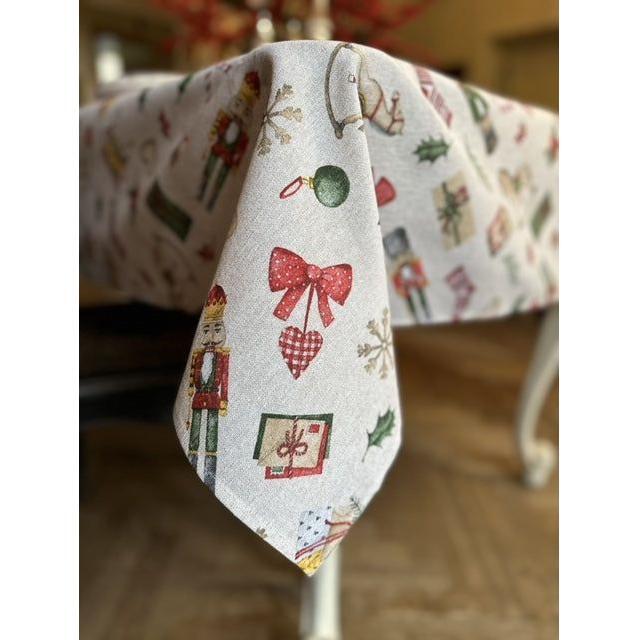 Festive Motive Christmas Story Rectangular Tablecloth