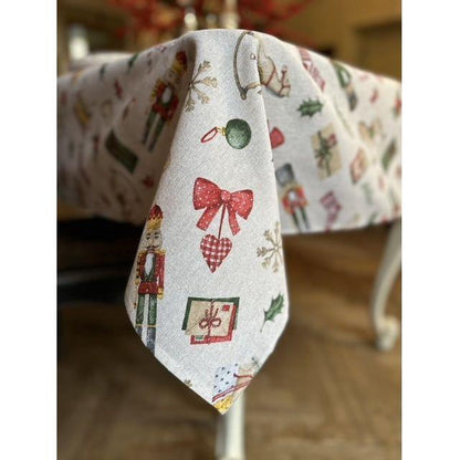 Festive Motive Christmas Story Rectangular Tablecloth