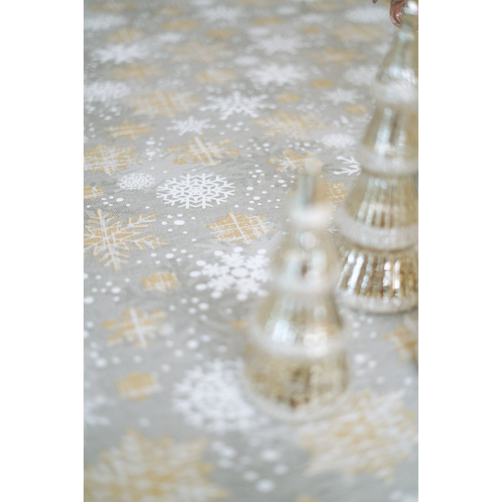 Winter Motive Snowflakes Rectangular Tablecloth
