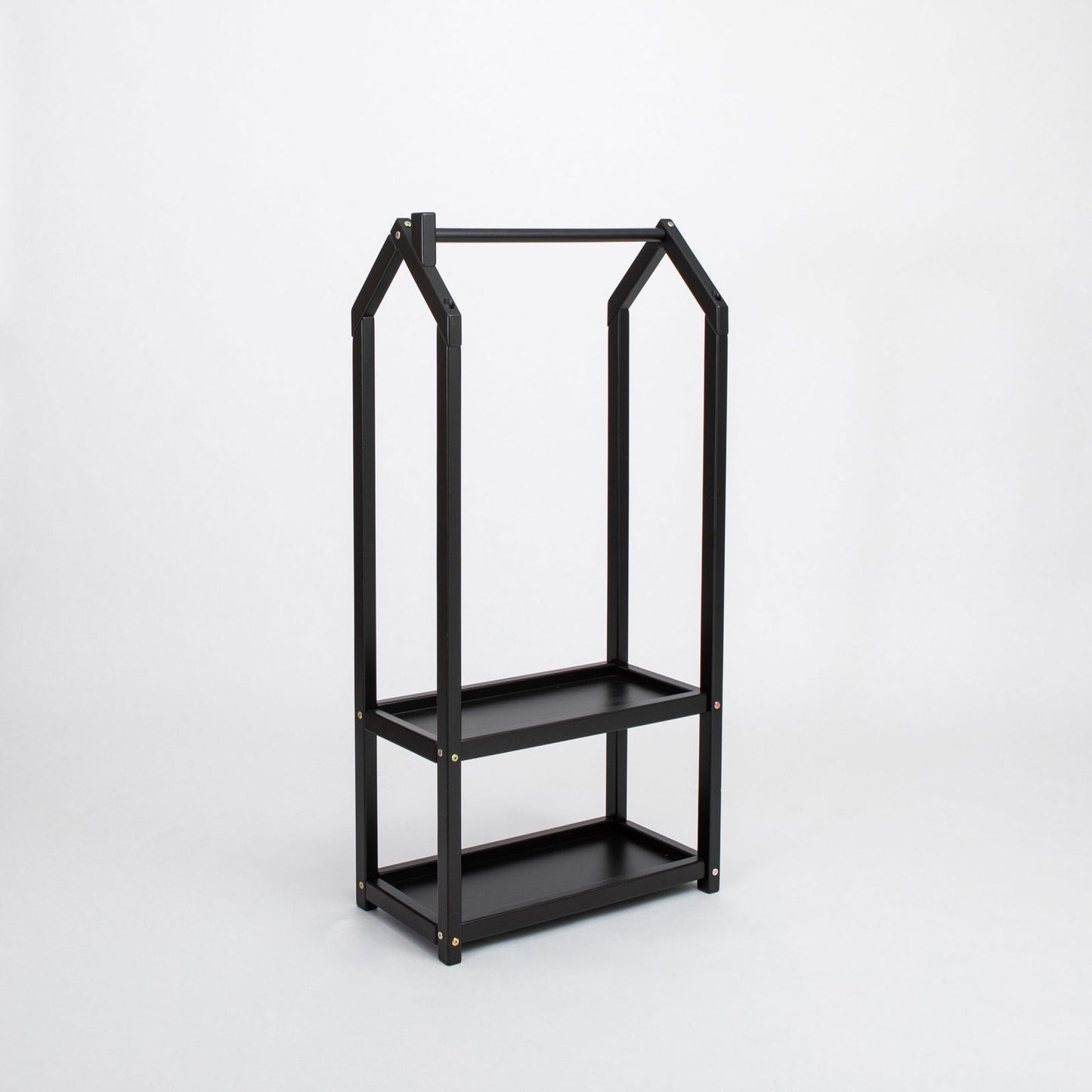House Shaped Clothing Rack with Storage - Kotikauppa