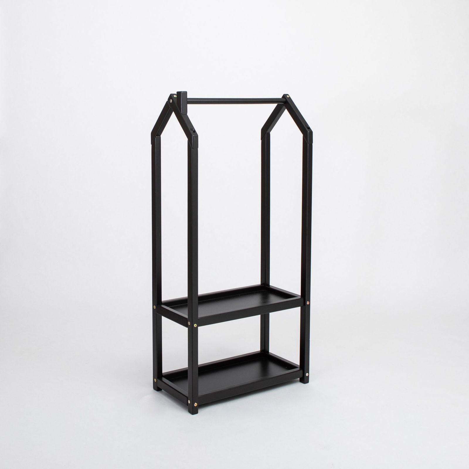 House Shaped Clothing Rack with Storage - Kotikauppa