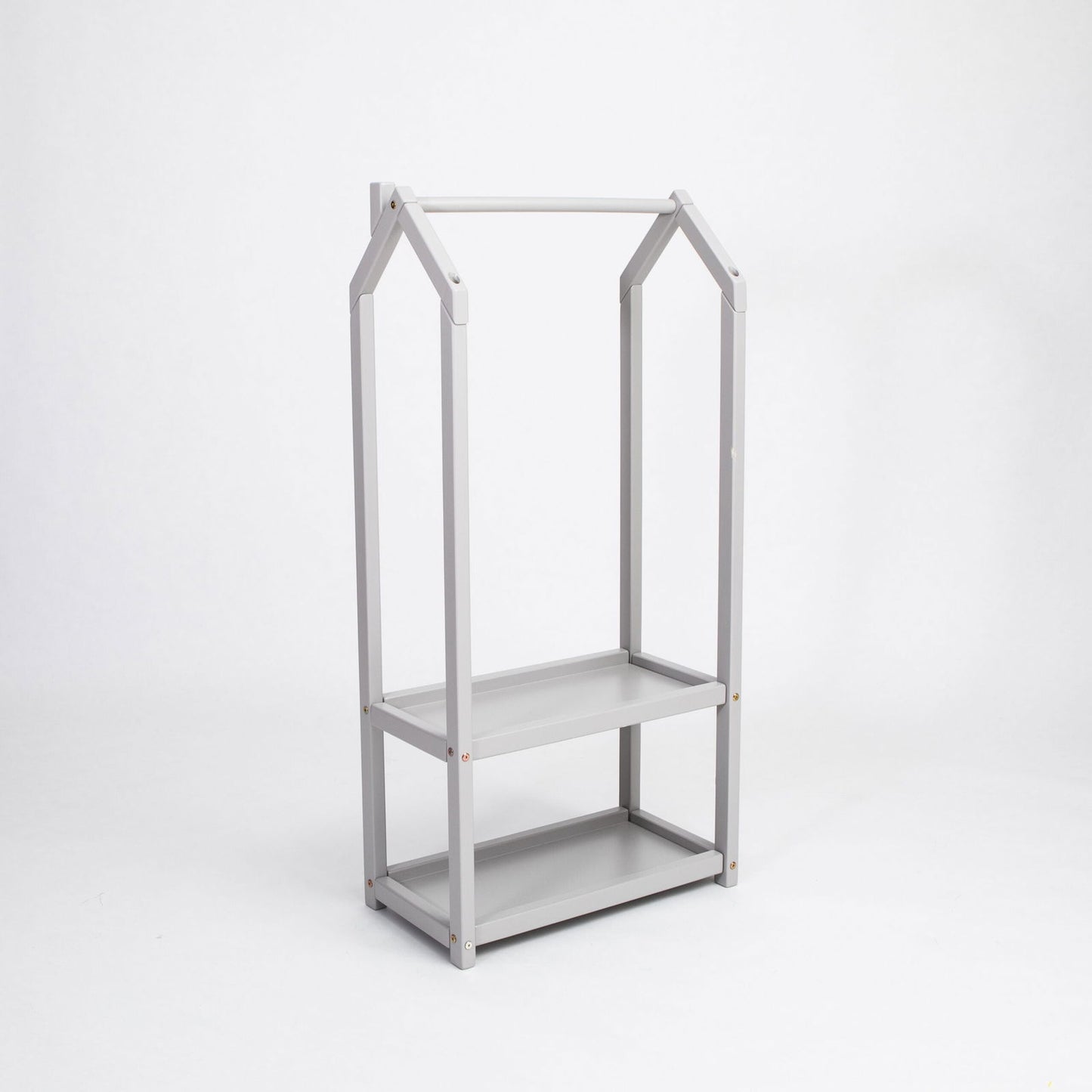 House Shaped Clothing Rack with Storage - Kotikauppa
