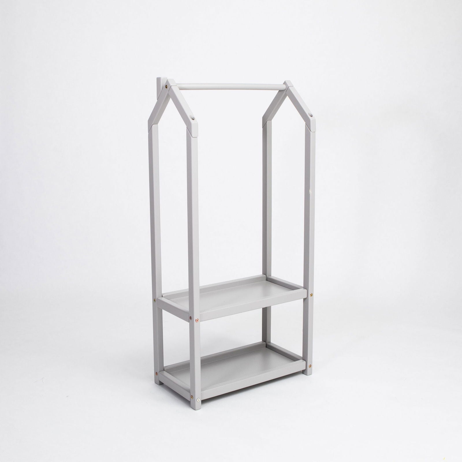 House Shaped Clothing Rack with Storage - Kotikauppa