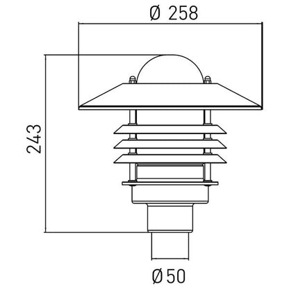 PYLVÄSVALAISIN AVERIA AVG01M IP44 75W E27 G O MUSTA