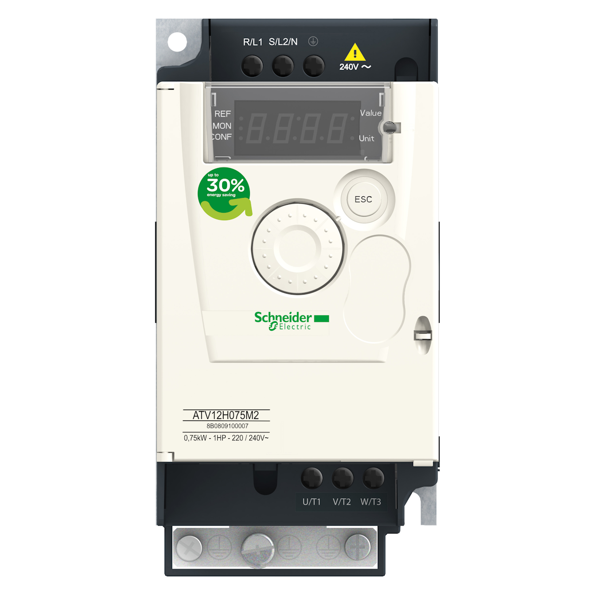 TAAJUUSMUUTTAJA IP20 ALTIVAR ATV12 0,75kW 240V 1-V HS