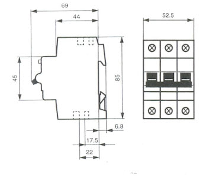 JOHDONSUOJAKATKAISIJA STOTZ S203-C10 3-NAP C-KÄYRÄ 10A