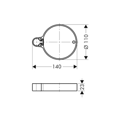 SAIPPUAKUPPI HANSGROHE 28678000 CASSETTA C