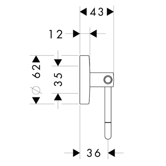 WC-PAPERITELINE HANSGROHE 40526000 LOGIS (5773804)