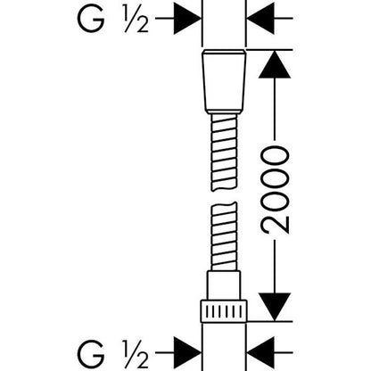 SUIHKULETKU HANSGROHE 28264000 METAFLEX 2,0m