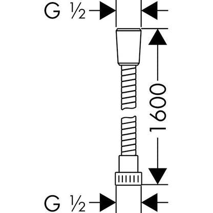 SUIHKULETKU HANSGROHE 28266000 METAFLEX 1,60m