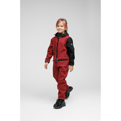 Softshell Onesie for Kids - SUNSET RED