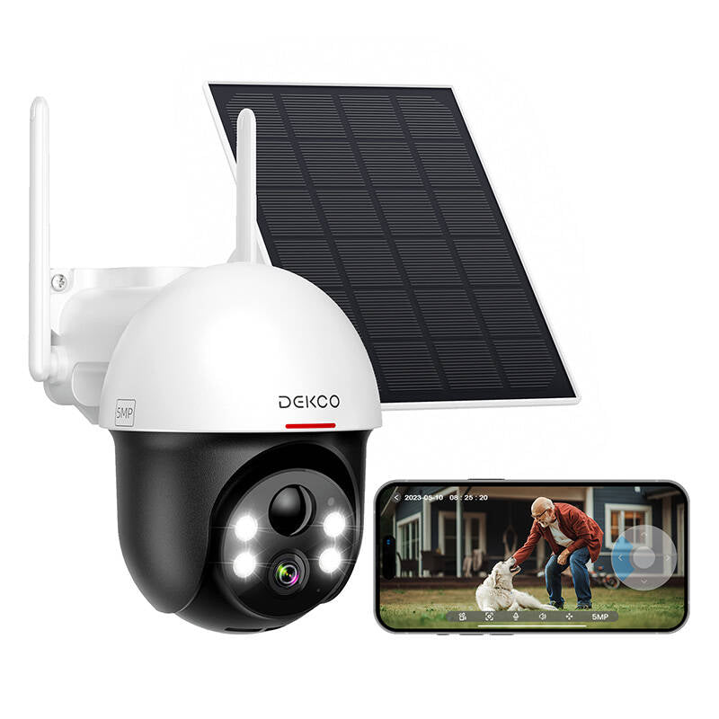 IP Outdoor camera with solar panel DEKCO DC9L - Kotikauppa