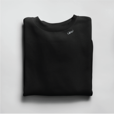 Embroidered Collar Organic Cotton Sweatshirt "Isa" (EE)