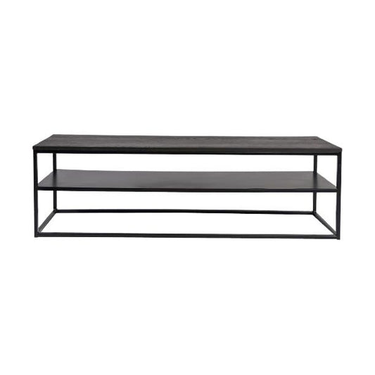Jackson tv-taso (160cm*40cm) puu/ruostumaton teräs, musta - Kotikauppa