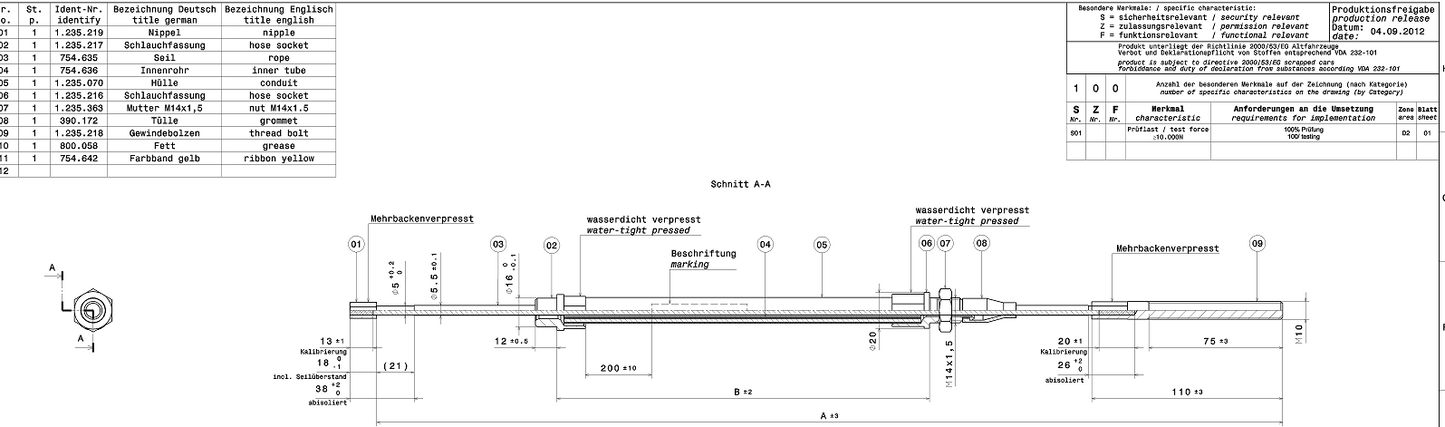 Jarruvaijeri 2020/1760mm AL-KO AL-KO jarruvaijeri 10mm kierre - Kotikauppa