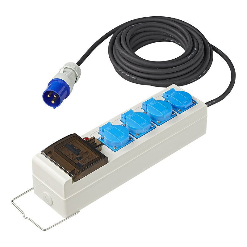 Jatkojohto10m 3x1.5mm²   MCCB ja Vikavirta + 2xUSB - Kotikauppa