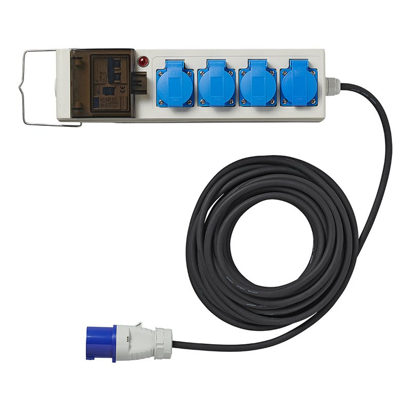 Jatkojohto10m 3x1.5mm²   MCCB ja Vikavirta + 2xUSB - Kotikauppa