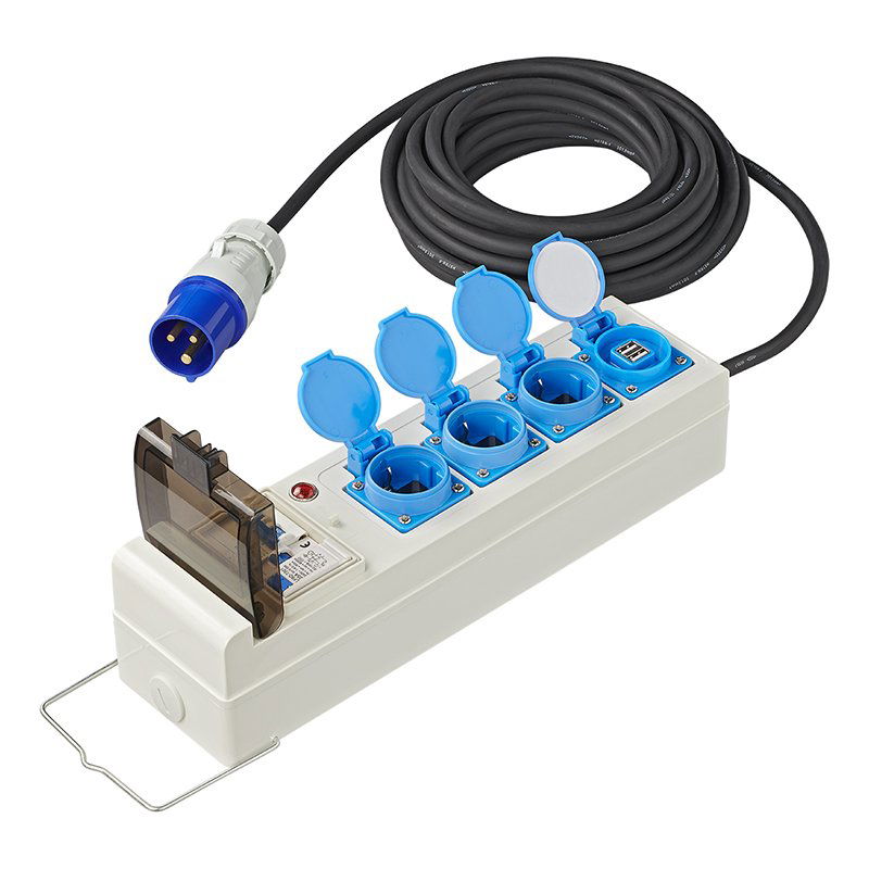 Jatkojohto10m 3x2.5mm²   MCCB ja Vikavirta + 2xUSB | 373583DE | 8719946006428 | Kotikauppa | ProPlus