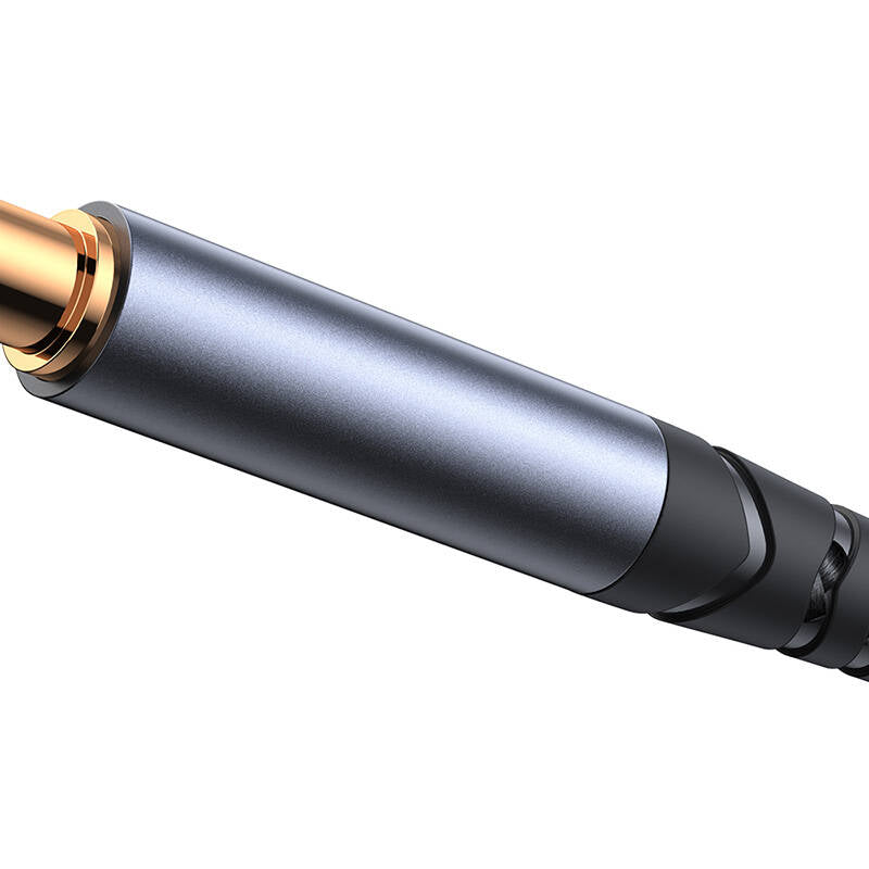 Joyroom SY-A09 AUX Kaapeli 3.5mm mini jack to 3.5mm mini jack, braided, 1.2m (black) - Kotikauppa