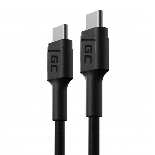 Kaapeli USB-C - USB-C Green Cell GC 30cm, with Power Delivery (60W) and Ultra Charge, QC 3.0 - Kotikauppa