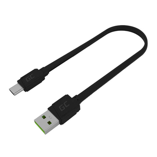 Kaapeli USB - USB-C Green Cell GCmatte, 25cm, with Ultra Charge, QC 3.0 - Kotikauppa