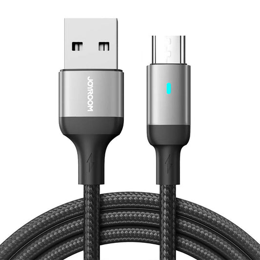 Kaapeli to Micro USB-A / 2.4A / 2m Joyroom S-UM018A10 (black) - Kotikauppa