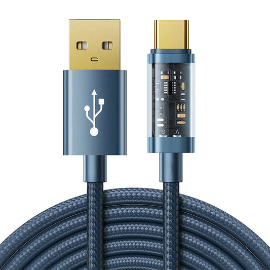 Kaapeli to USB-A / Surpass / Type-C / 3A / 1.2m Joyroom S-UC027A12 (blue) - Kotikauppa