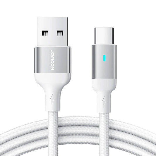 Kaapeli to USB-A / Type-C / 3A / 1.2m Joyroom S-UC027A10 (white) - Kotikauppa