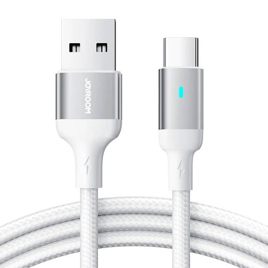 Kaapeli to USB-A / Type-C / 3A / 3m Joyroom S-UC027A10 (white) - Kotikauppa