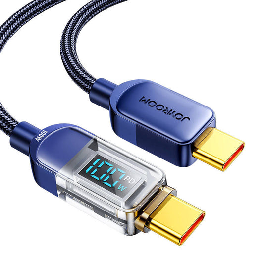 Kabel do USB-C 100W 1.2m Joyroom S-CC100A4 (niebieski) - Kotikauppa