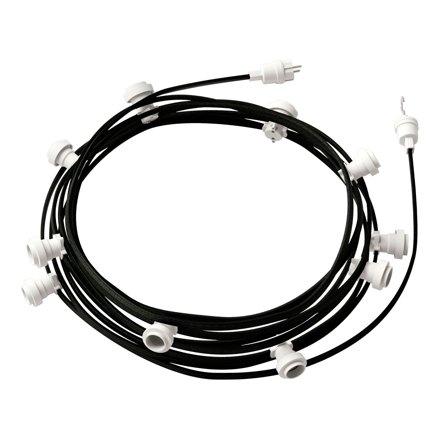 Käyttövalmis 12,5 m Lumet String Light -sarja valkoisilla liittimillä (E27, useita värejä) - Kotikauppa