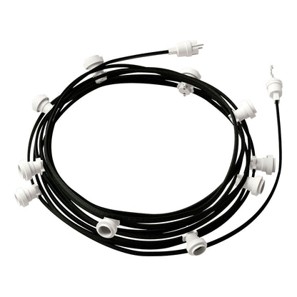 Käyttövalmis 12,5 m Lumet String Light -sarja valkoisilla liittimillä (E27, useita värejä) - Kotikauppa
