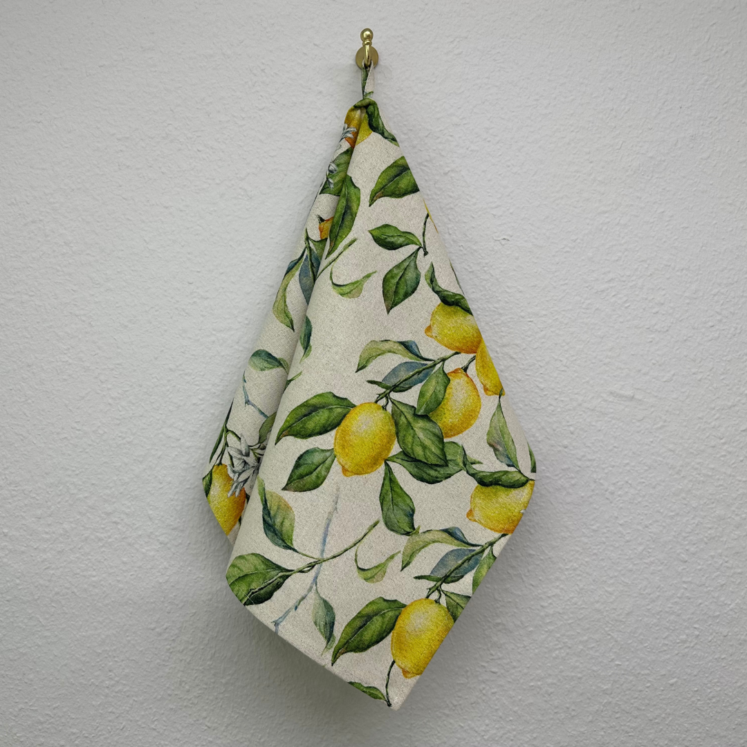 Keittiöpyyhe 45x56 cm - Sitruunankeltainen pellava